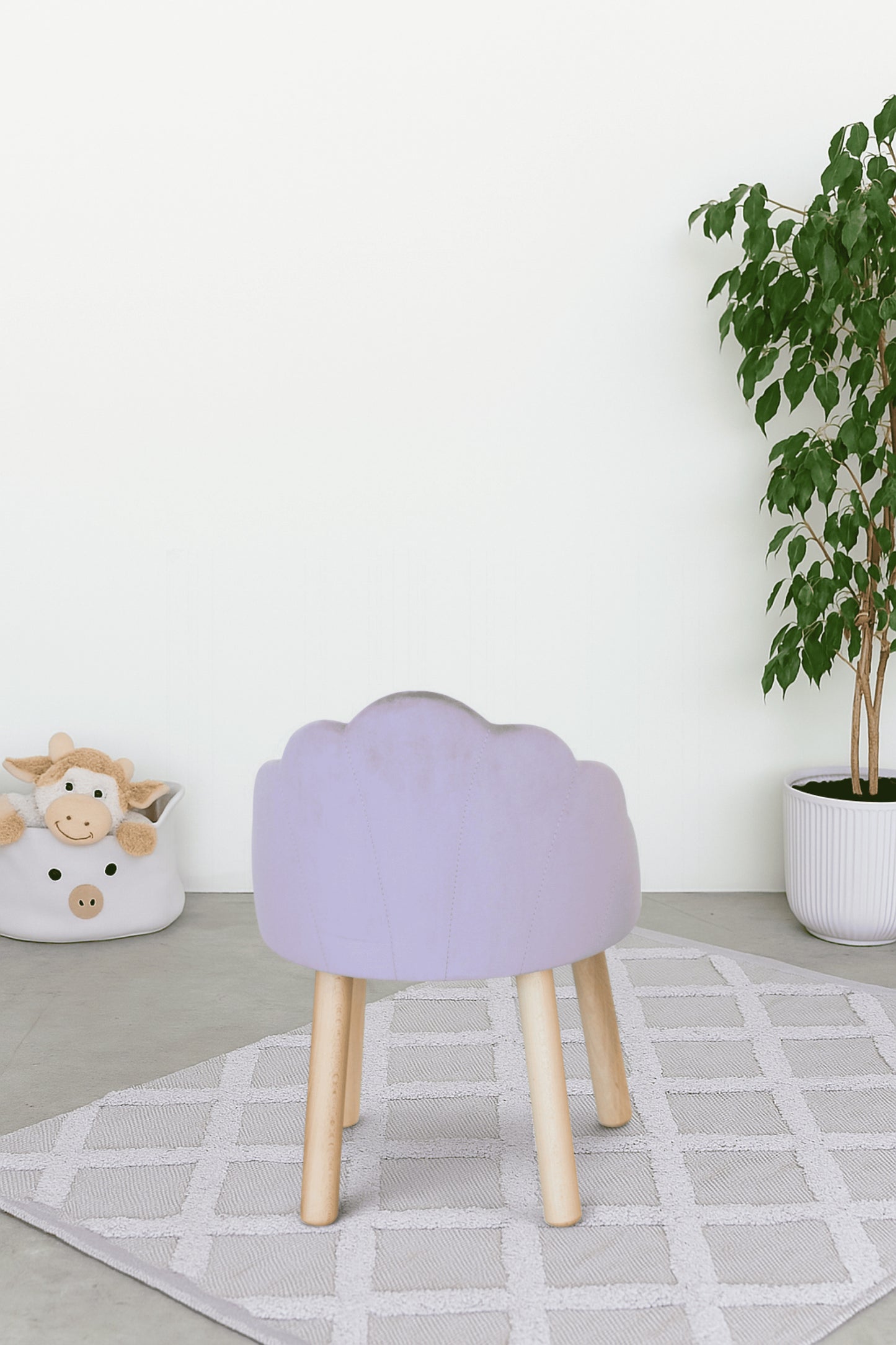 Children's armchair Seashell, 2-4 years old, 90-105 cm, Lilac