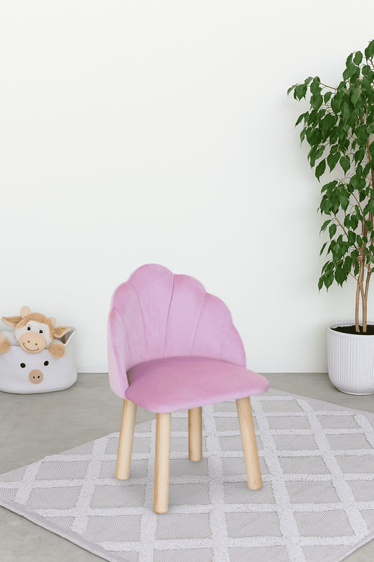 Children's armchair Seashell, 2-4 years old, 90-105 cm, Soft pink