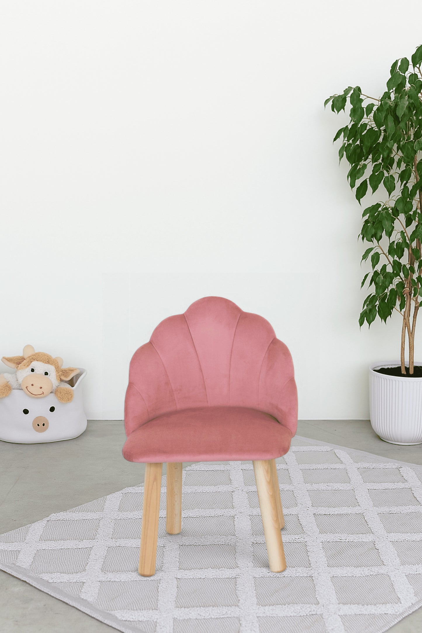 Children's armchair Seashell, 2-4 years old, 90-105 cm, Pink