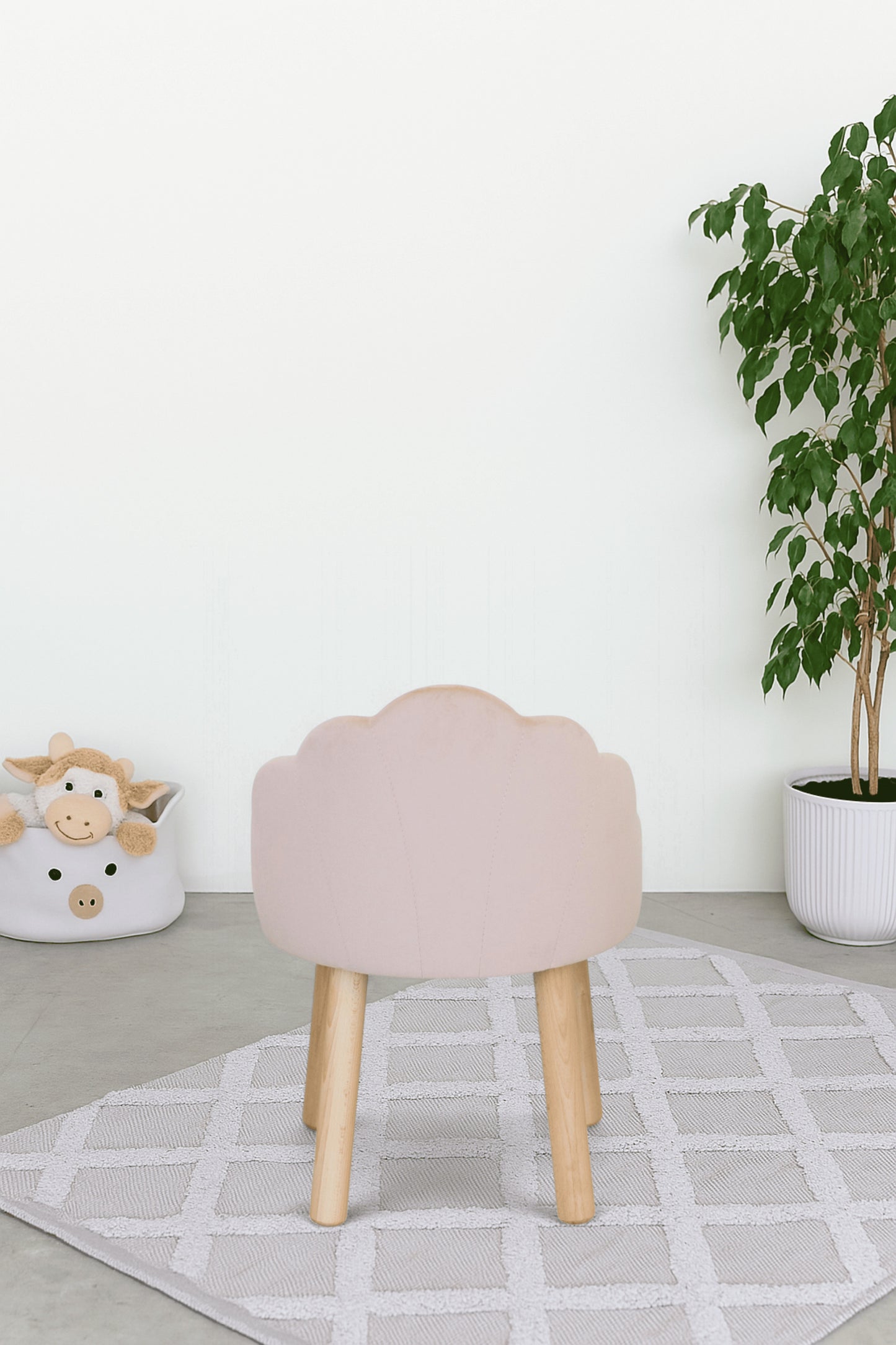 Children's armchair Seashell, 3-5 years old, 105-115 cm, Powdered
