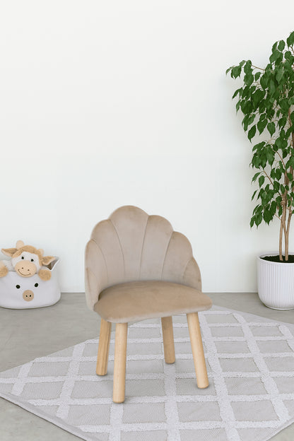 Children's armchair Seashell, 5-7 years old, 115-125 cm, Latte