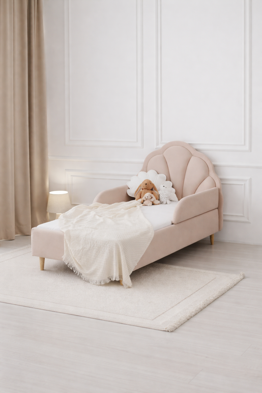 Children's bed Ariel, size 90x190 cm, Light Beige