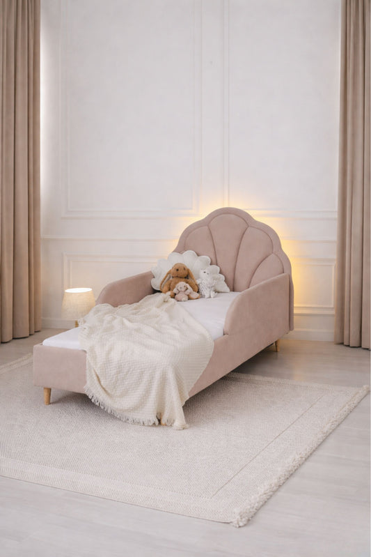 Children's bed Ariel with lighting, size 90x200 cm, Light Beige