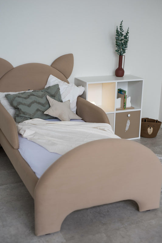 Children's bed Cat, size 80x200 cm, Latte