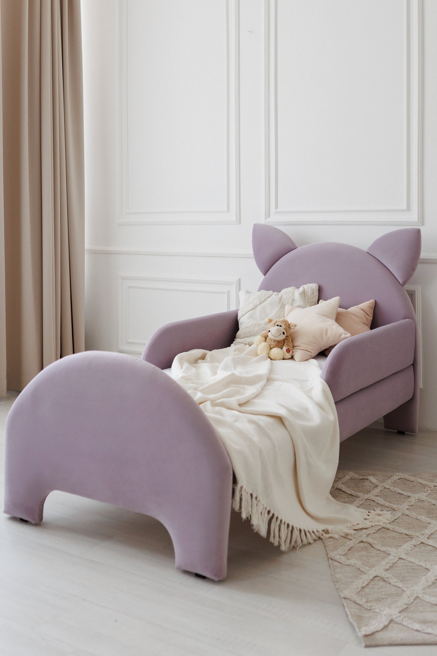 Children's bed Cat, size 90x190 cm, Lilac