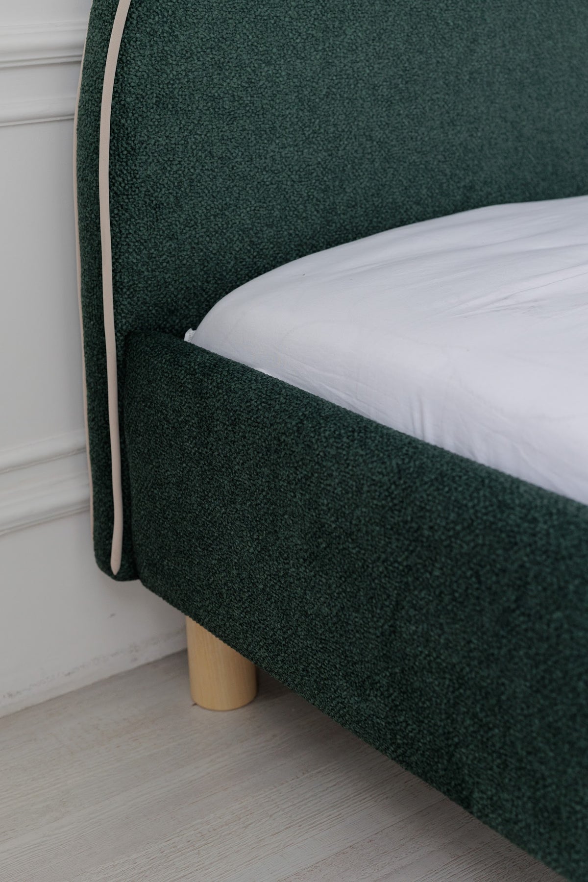 Kinderbed Maan, afmetingen 90x190 cm, zonder uitvalbescherming, Smaragd met structuur — aanzicht 7