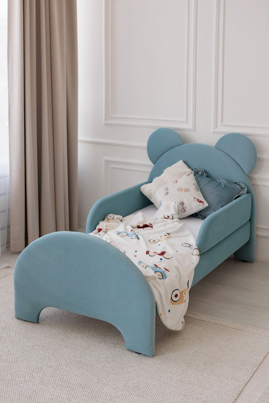 Children's bed Bear, size 80x160 cm, Aqua