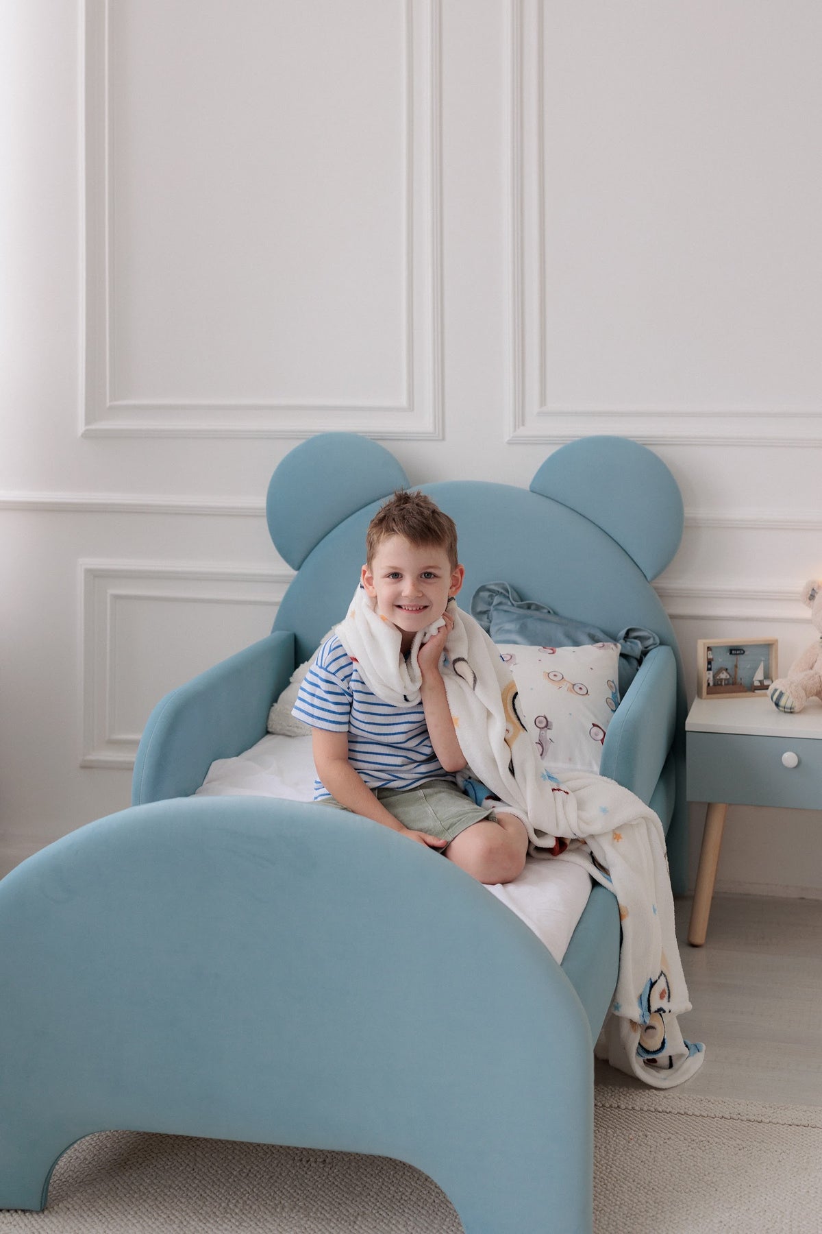 Children's bed Bear, size 80x190 cm, Aqua — view 14