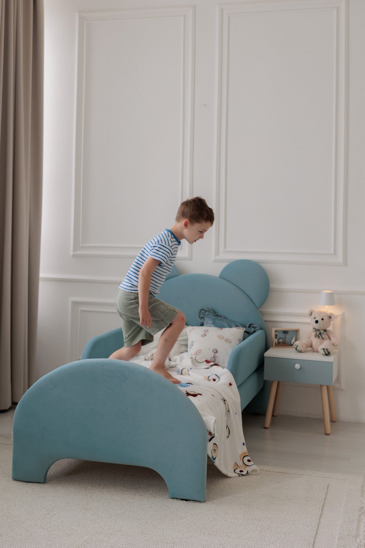 Children's bed Bear, size 90x200 cm, Aqua — view 18