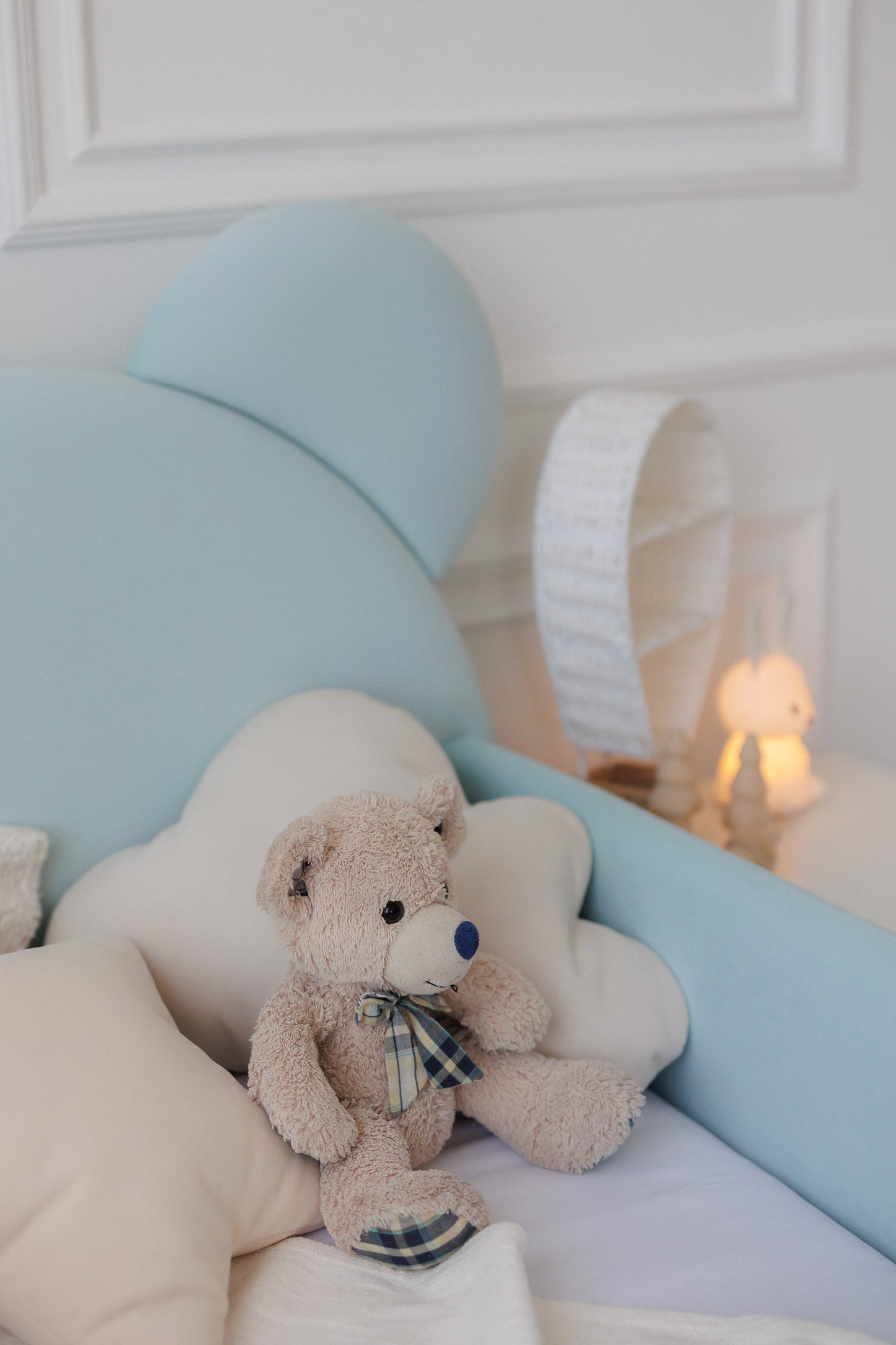 Children's bed Bear, size 80x190 cm, Aquamarine