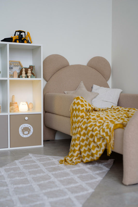 Children's bed Bear, size 80x190 cm, Bukle Beige