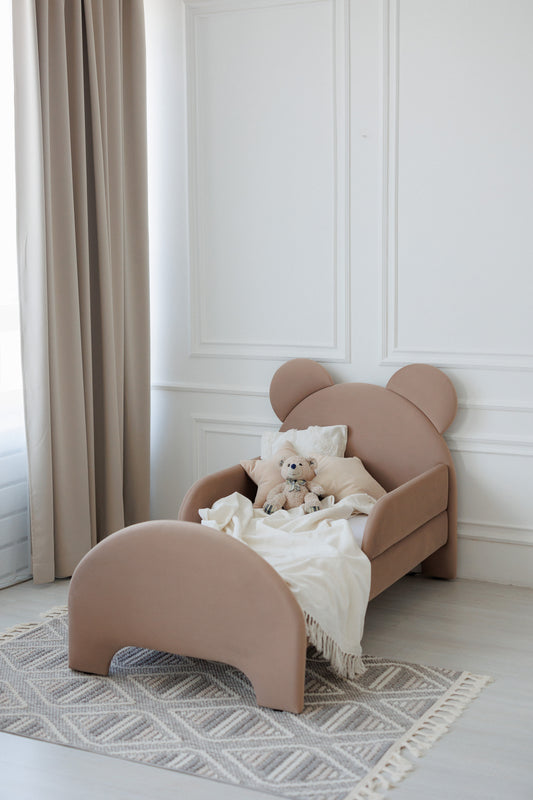 Children's bed Bear, size 80x160 cm, Cocoa