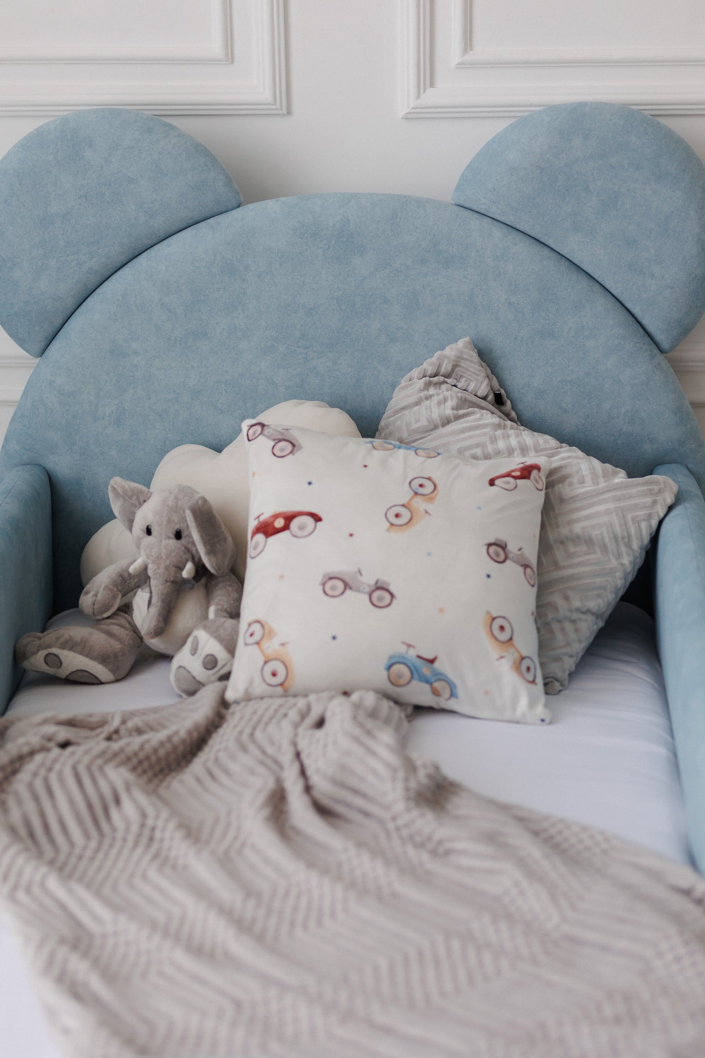 Children's bed Bear, size 80x160 cm, Sky Blue
