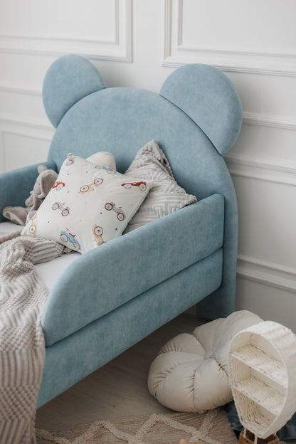 Children's bed Bear, size 90x190 cm, Sky Blue