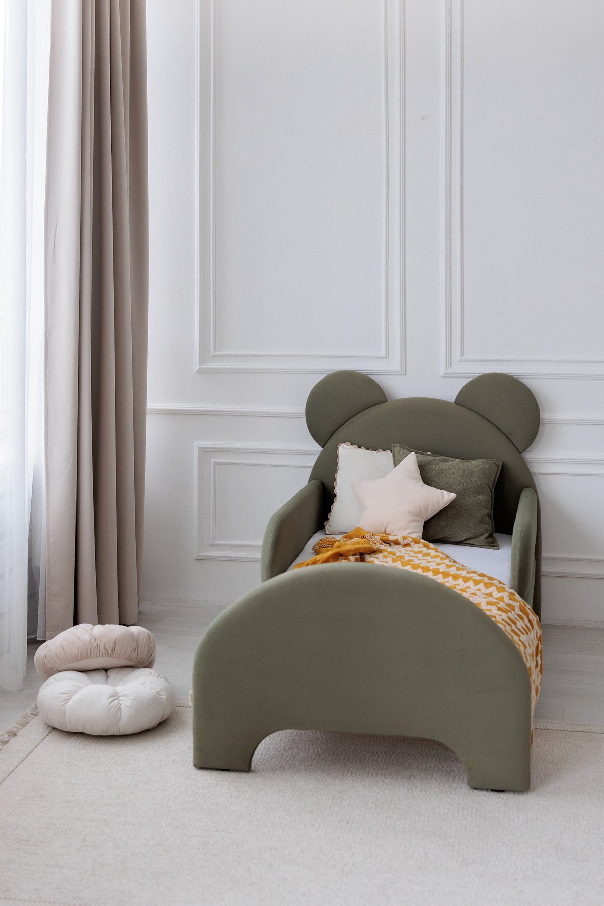 Children's bed Bear, size 80x160 cm, Olive — view 5