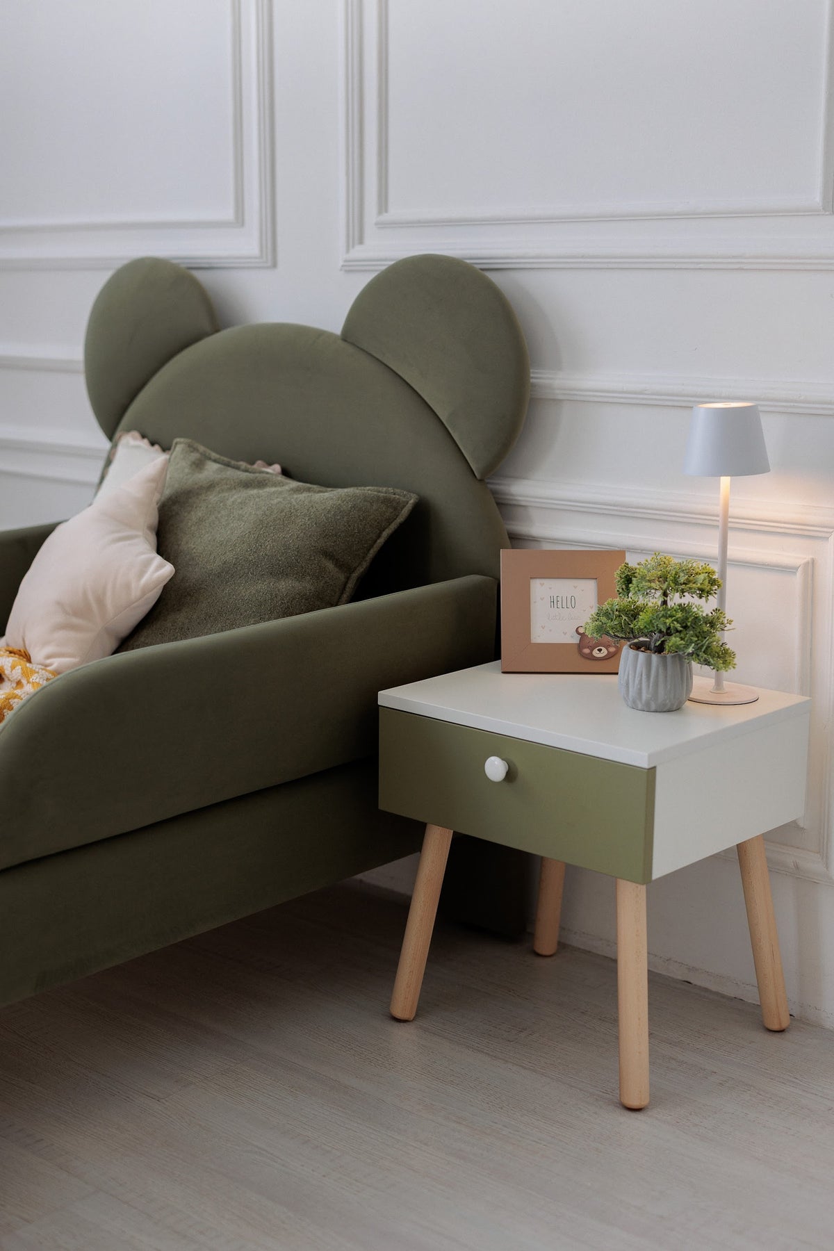 Children's bed Bear, size 90x200 cm, Olive — view 6