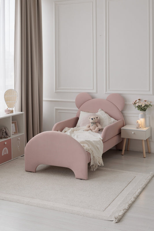 Children's bed Bear, size 80x200 cm, Powdered