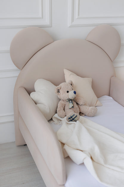 Children's bed Bear, size 80x160 cm, Beige Light