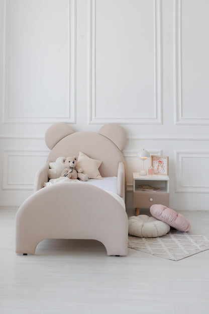 Children's bed Bear, size 80x160 cm, Beige Light
