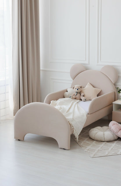 Children's bed Bear, size 80x200 cm, Beige Light