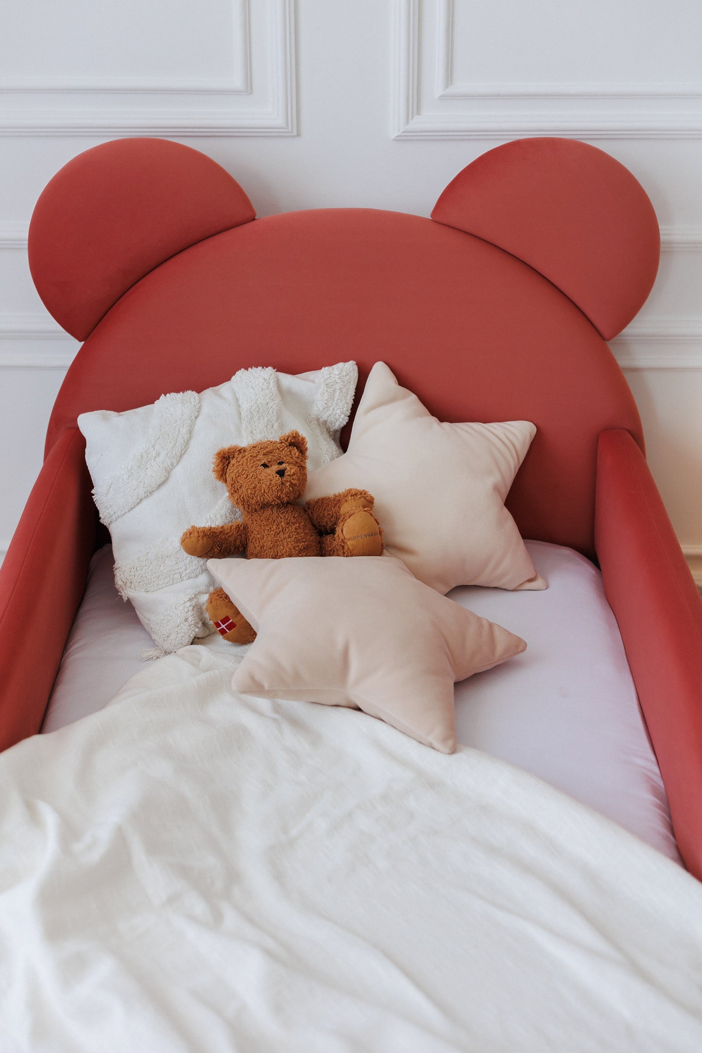 Children's bed Bear, size 80x200 cm, Terracotta