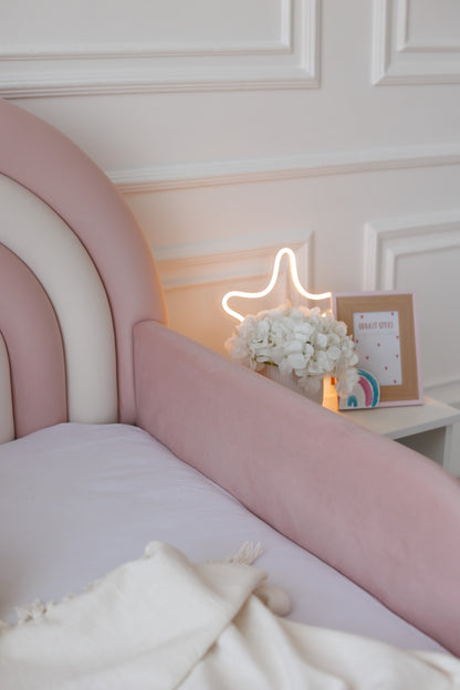 Children's bed Rainbow, size 80x200 cm, Peach and Milk