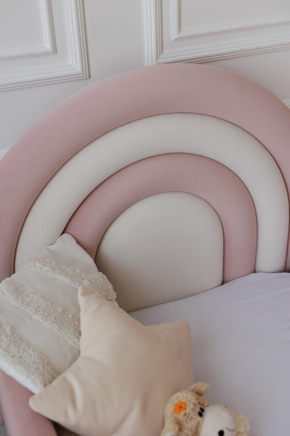 Children's bed Rainbow, size 90x190 cm, Peach and Milk