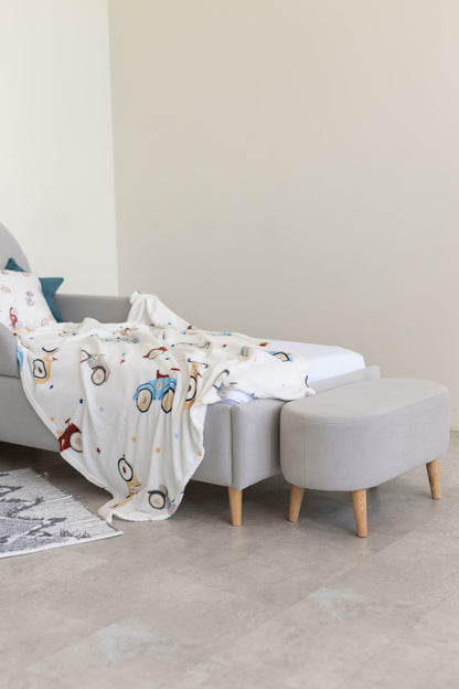 Children's bed Moon, size 80x160 cm, Gray