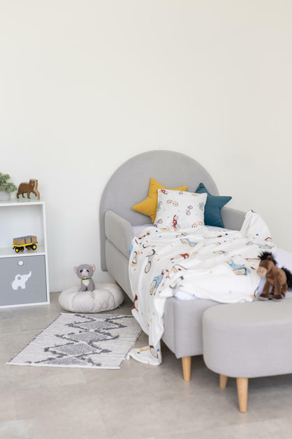 Children's bed Moon, size 80x160 cm, Gray