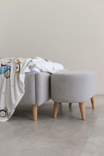 Children's bed Moon, size 80x160 cm, Gray