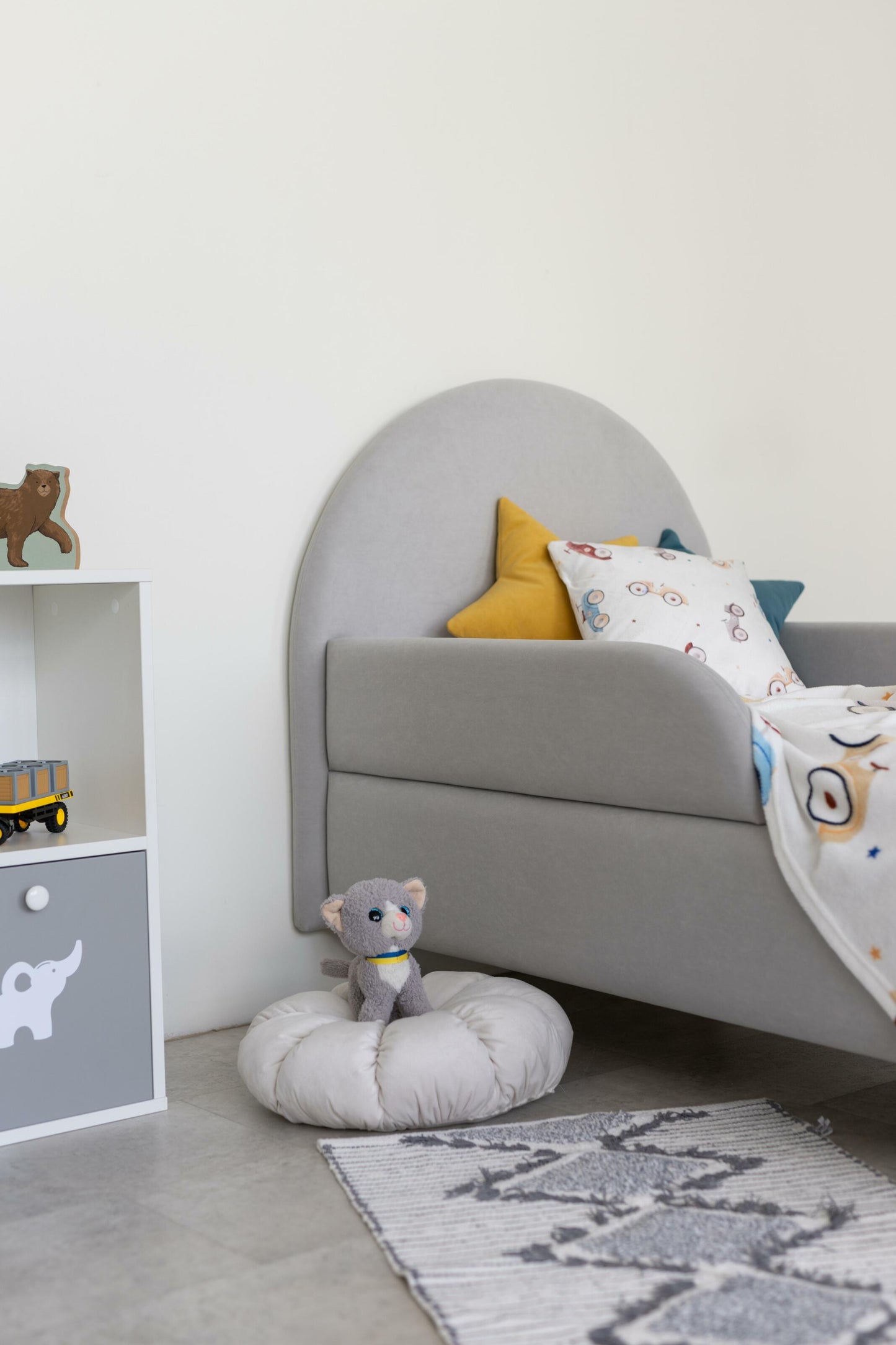 Children's bed Moon, size 80x190 cm, Gray