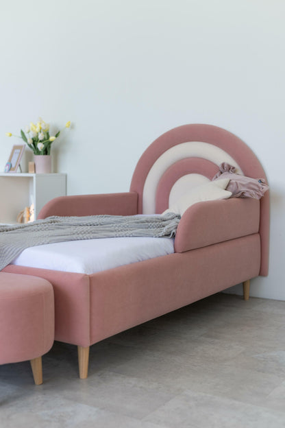 Children's bed Rainbow, size 80x190 cm, Pink; Milk
