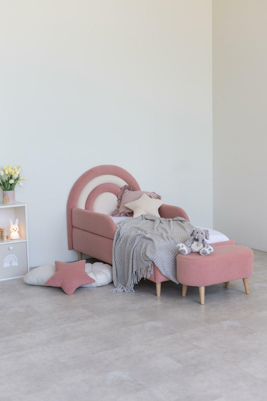 Children's bed Rainbow, size 80x200 cm, Pink; Milk