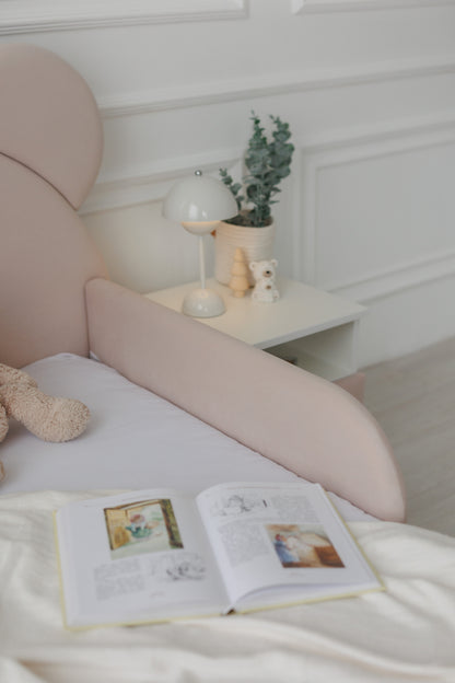 Children's bed with mattress Bear Sleep, size 80x190 cm, Nude — view 17