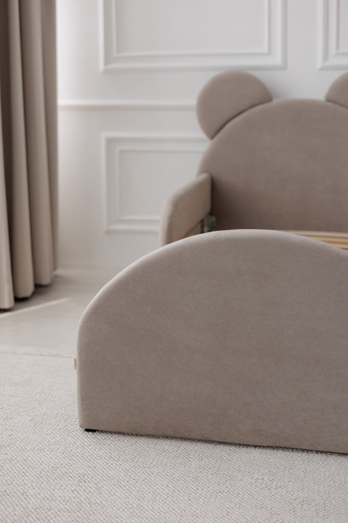 Kinderbed met matras Bear Sleep, afmetingen 80x190 cm, Taupe — aanzicht 14