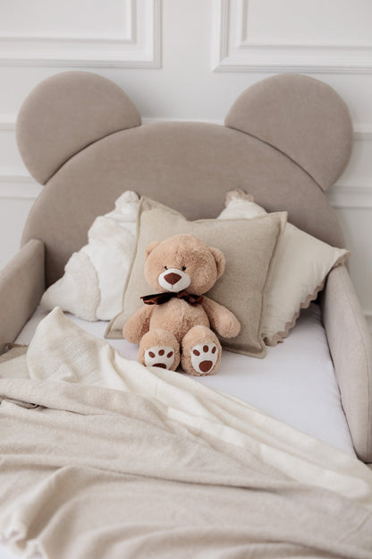 Kinderbed met matras Bear Sleep, afmetingen 80x190 cm, Taupe — aanzicht 18