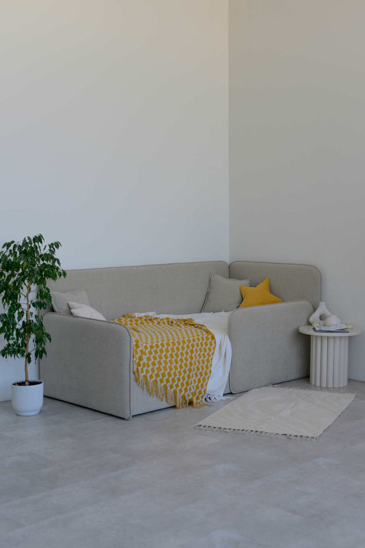Łóżko dziecięce Tim Lounge, rozmiar 90x200 cm, Piaskowy