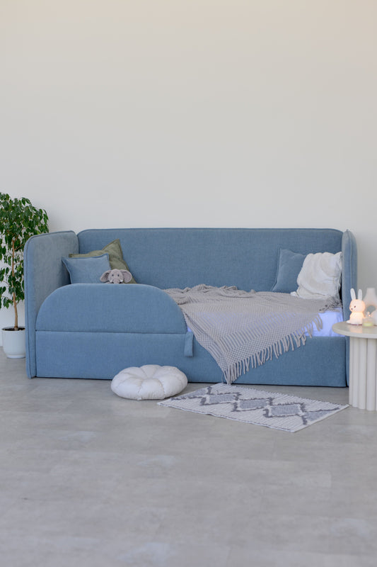 Children's bed Tim Slip, size 90x200 cm, Denim