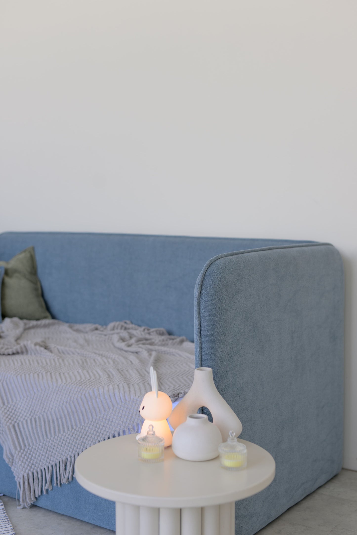 Children's bed Tim Slip + protective side, size 90x200 cm, Denim