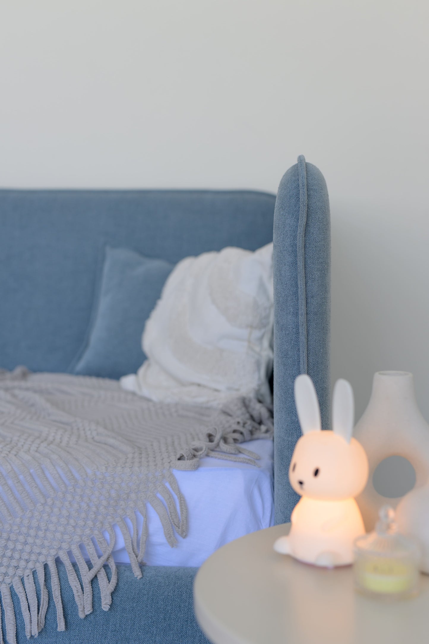 Children's bed Tim Slip + protective side, size 90x200 cm, Denim