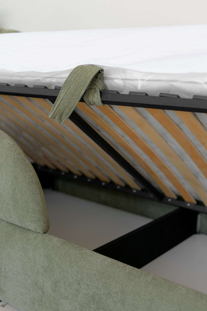 Children's bed Tim Comfort + protective side, size 90x200 cm, Green