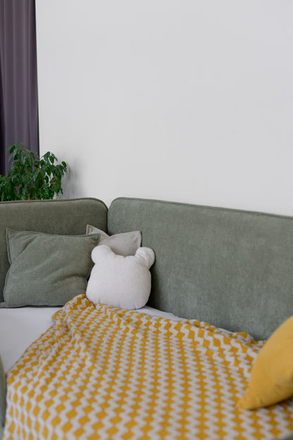 Children's bed Tim Comfort + protective side, size 90x200 cm, Green