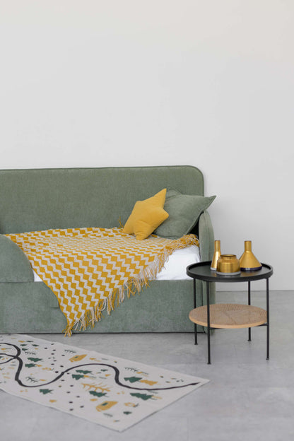 Children's bed Tim Comfort + protective side, size 90x200 cm, Green