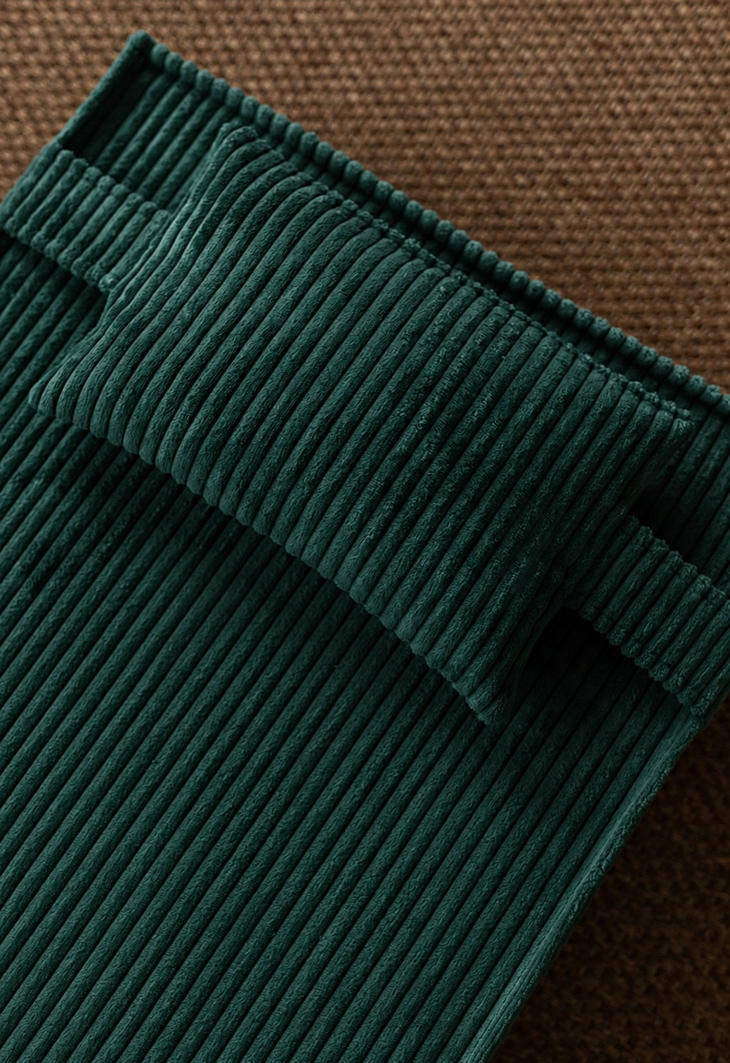Zachte corduroy ligmand voor hond en kat, maat S, Zeegroen — aanzicht 2