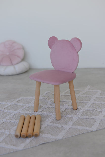 Children's soft chair Bear, 2-4 years old, 90-105 cm, Soft pink