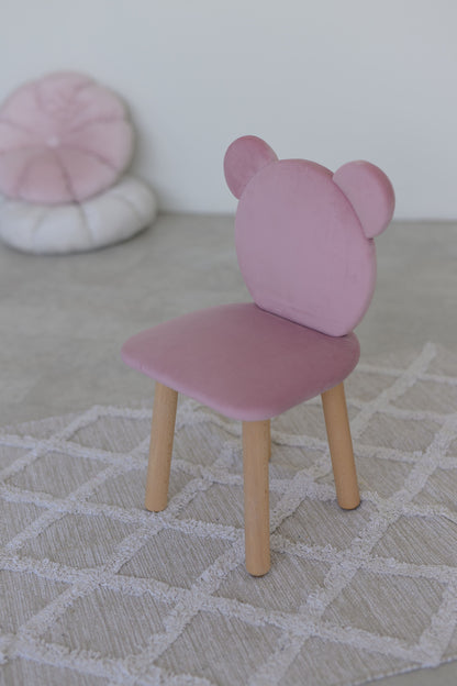 Children's soft chair Bear, 3-5 years old, 105-115 cm, Soft pink