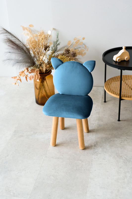 Children's soft chair Cat, 5-7 years old, 115-125 cm, Denim