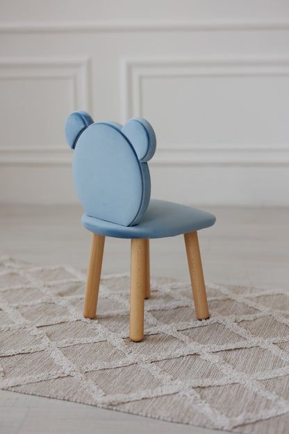 Children's soft chair Bear, 2-4 years old, 90-105 cm, Cyan