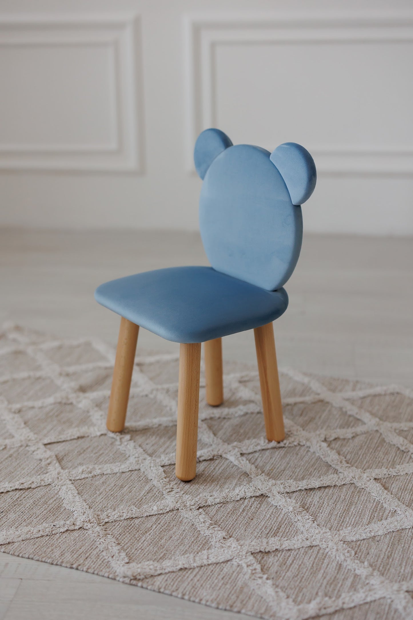 Children's soft chair Bear, 5-7 years old, 115-125 cm, Cyan