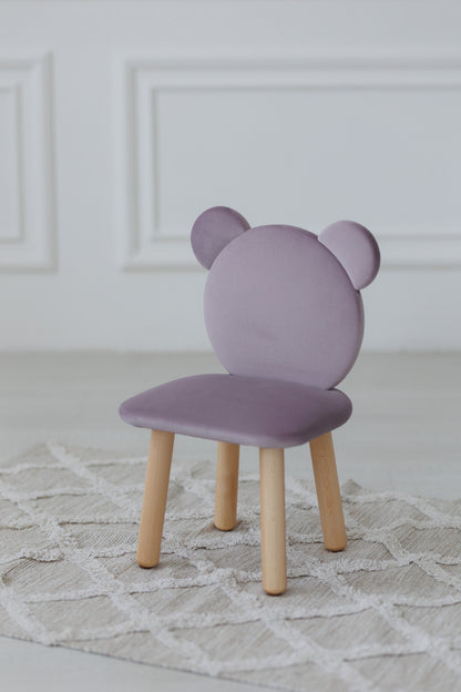 Children's soft chair Bear, 2-4 years old, 90-105 cm, Lilac